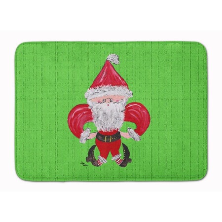 Carolines Treasures Christmas Fleur De Lis Santa Claus Machine Washable Memory Foam Mat 8500RUG